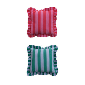 Striped Ruffle Pillow