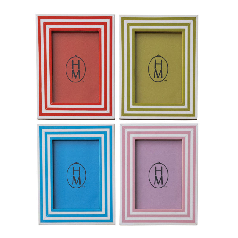 Rectangular Striped Picture Frame - 5" x 7"