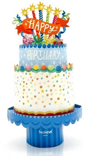 Confetti Birthday Cake Pop-Up Card