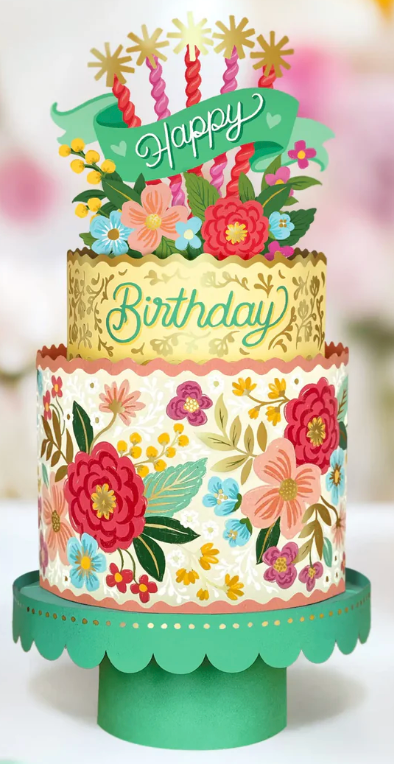 Blooming Birthday Cake Pop-Up Card