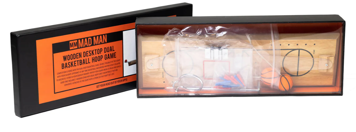 Wooden Dual Basketball Hoop Game