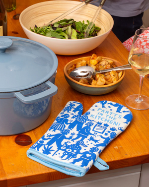 Party's In the Kitchen Oven Mitt
