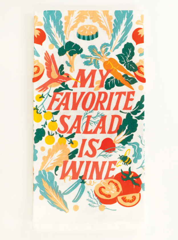 Wine Salad Tea Towel