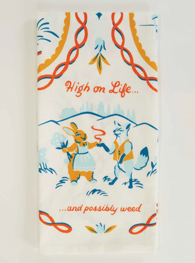 High on Life Tea Towel