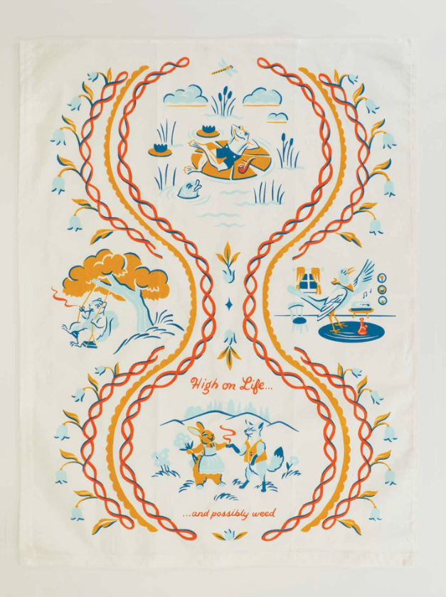 High on Life Tea Towel