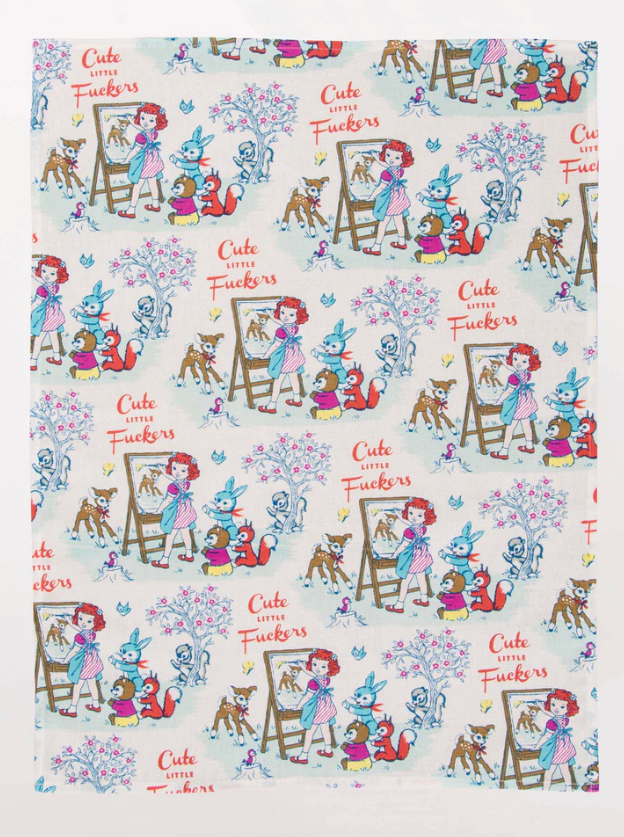 Cute Little Fuckers Tea Towel