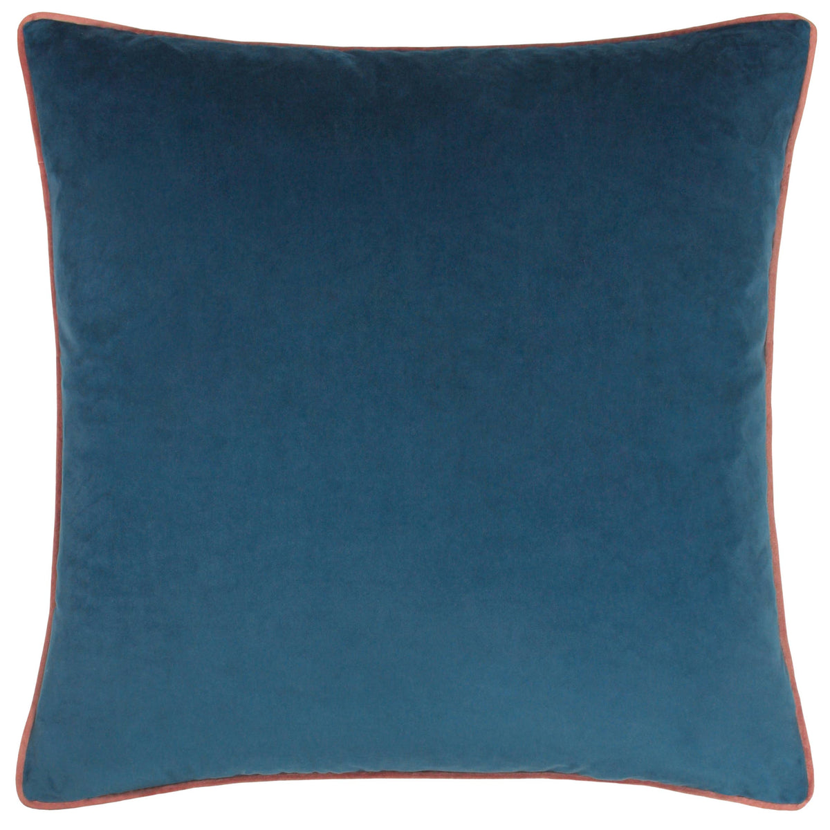 Meridian Velvet Cushion Petrol/Blush