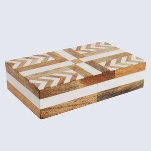 Patisserie Adorn White & Brown Decorative Box