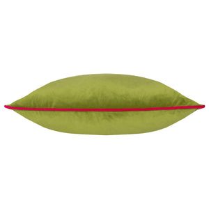 Meridian Velvet Cushion Lime/Hot Pink