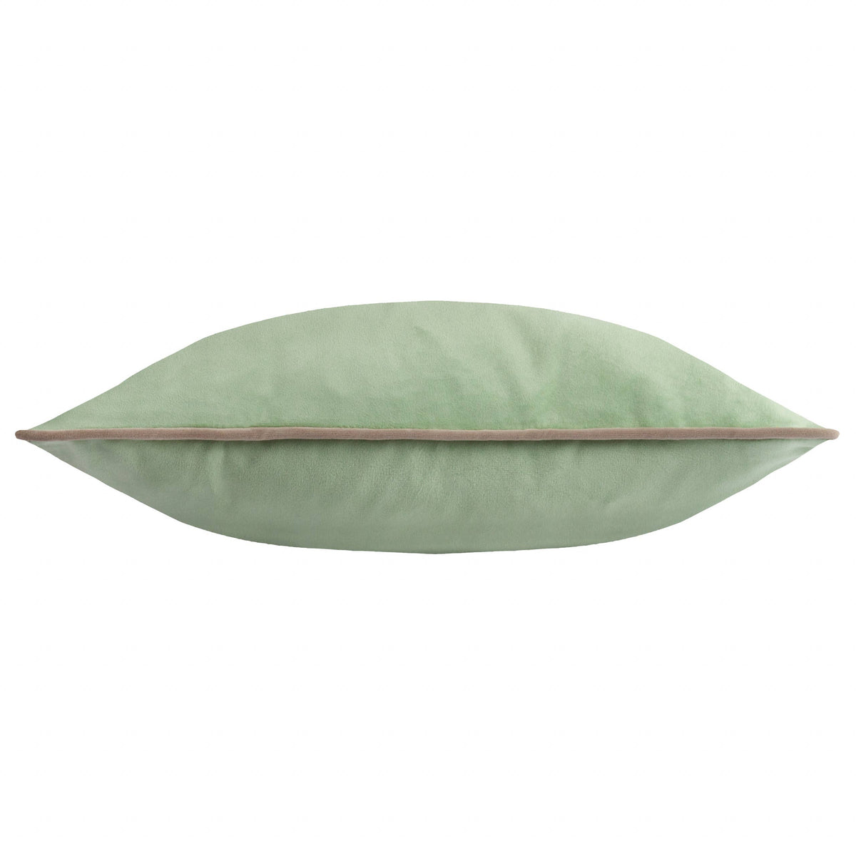 Meridian Velvet Cushion Eucalyptus/Natural