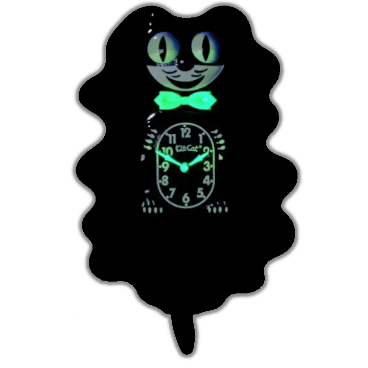 Black Glow-in-the-Dark - Kit-Cat Klock