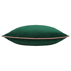 Meridian Velvet Cushion Emerald/Blush