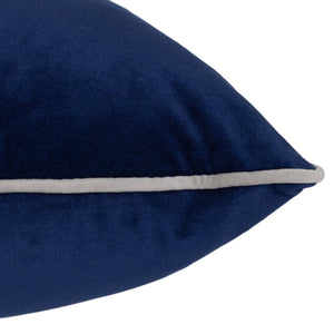 Meridian Velvet Cushion Navy/Silver