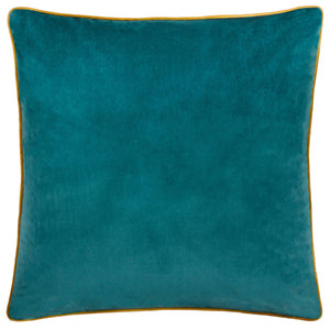 Meridian Velvet Cushion Teal/Ochre
