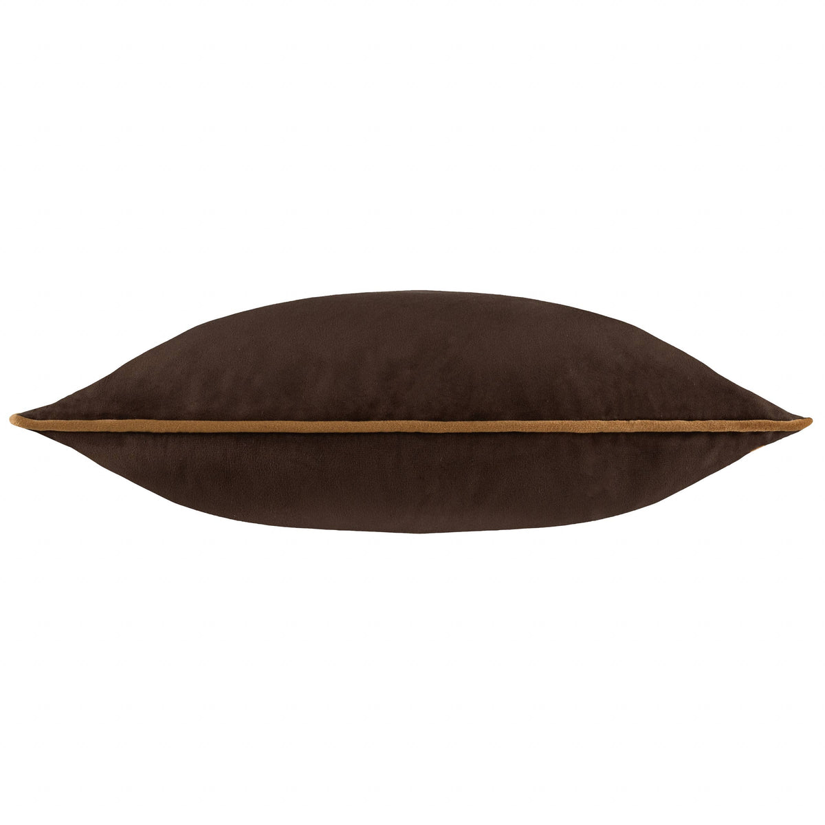 Meridian Velvet Cushion Chocolate/Caramel