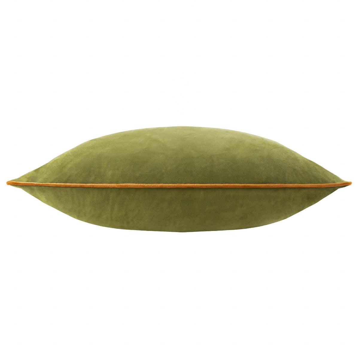 Meridian Velvet Cushion Olive/Ginger