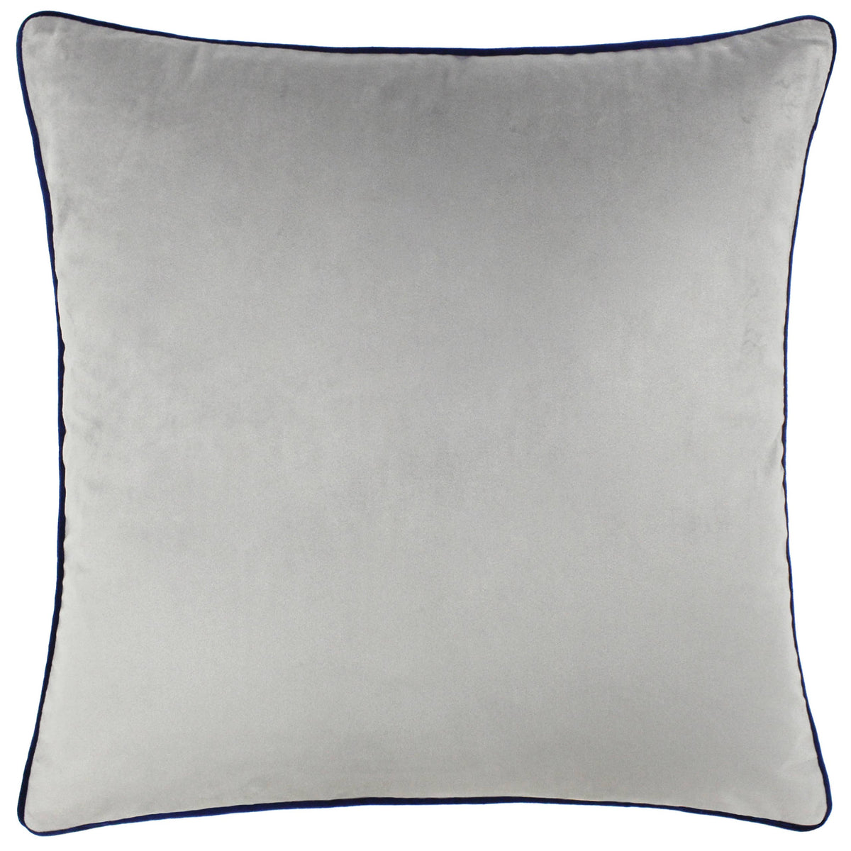 Meridian Velvet Cushion Silver/Navy