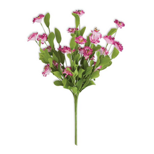 18 inch purple dianthus spray with Eva foliage