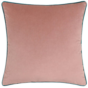 Meridian Velvet Cushion Blush/Teal